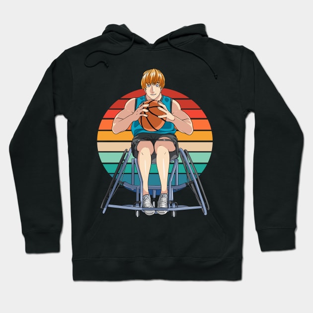 Wheelchair Basketball Player Hoodie by Noseking